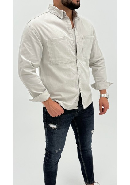 Aidan Denim Mavi Black Vintage Classic Kot Erkek Jean Gömlek modelleri