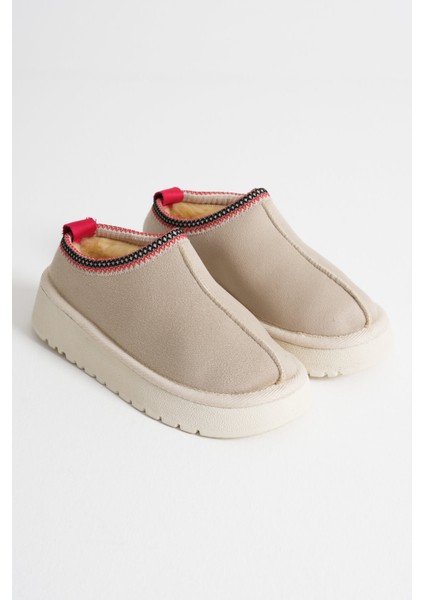 Elsa Kadın Bej Kışlık Kürklü Terlik indirimleri