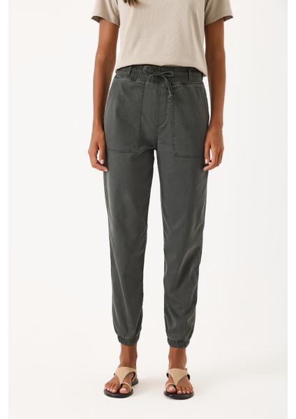 Flora Beli Lastikli Denim Pantolon(Tencel)(Tm)-Antrasit fırsatları