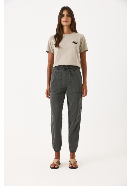 Flora Beli Lastikli Denim Pantolon(Tencel)(Tm)-Antrasit indirimleri