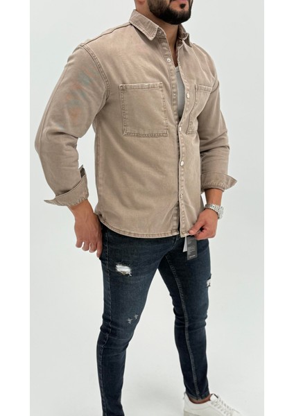 Aidan Denim Mavi Black Vintage Classic Kot Erkek Jean Gömlek indirimleri