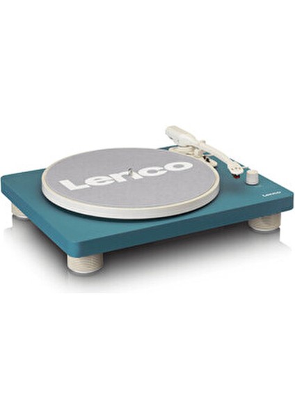 LS-50 Mavi Hoparlörlü USB ile MP3 Kayıt Özellikli Modern Pikap Ahşap
