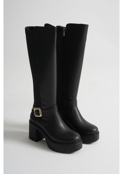 Woly Kadın Günlük Siyah Tokalı Çizme fiyatları