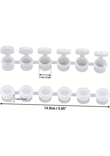 Mini Saklama Kutusu 2ml 6'lı Şerit, Boya Paleti, Boya Saklama Kabı, Küçük Hokkalar-2 Şerit indirimleri