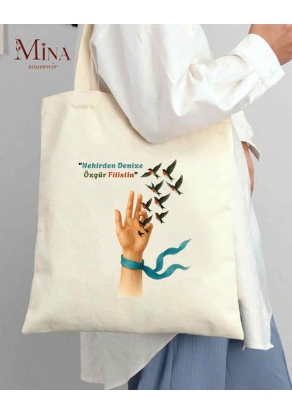 Filistin, Kitap Kahve, Küçük Prens, Genç Motto Temalı %100 Organik Bez Çanta