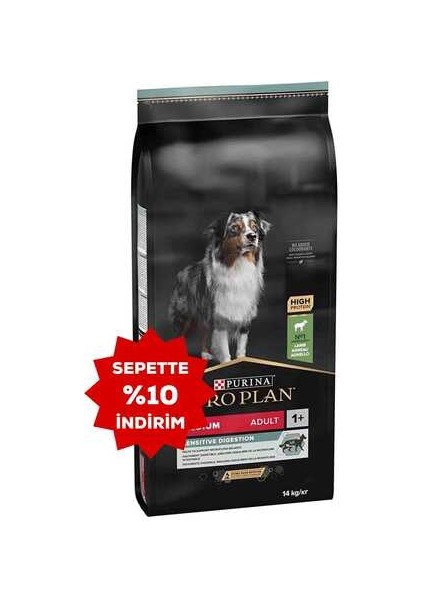 Medium Kuzu Etli Orta Irk Yetişkin Köpek Maması 14KG