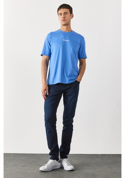 Edward Blue Black Slim Straight Jean Pantolon-Blue Black modelleri