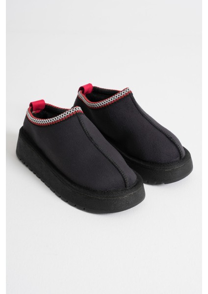 Elsa Kadın Siyah Kışlık Kürklü Terlik indirimleri