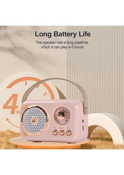 M4 Retro Bluetooth Hoparlör 8k Ses Kalitesi