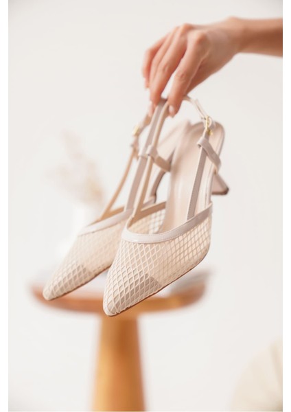 Winstey Kadın Bej Topuklu Ayakkabı