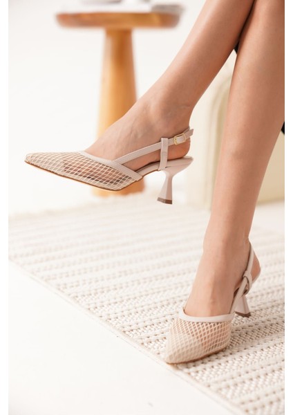 Winstey Kadın Bej Topuklu Ayakkabı modelleri