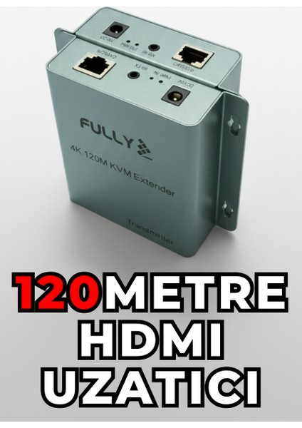 120 Metre 4K Hdmı-Usb Kvm Extender – Uzun Mesafe Görüntü ve Kontrol Aktarımı