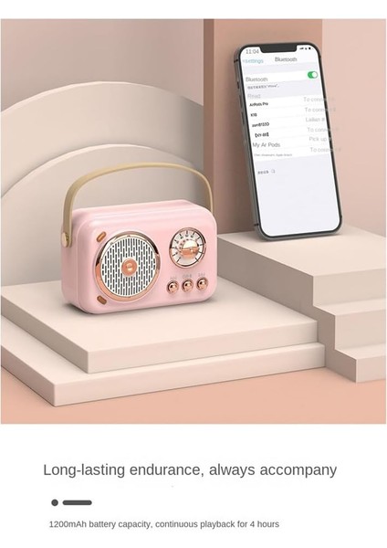 M4 Retro Bluetooth Hoparlör 8k Ses Kalitesi indirimleri