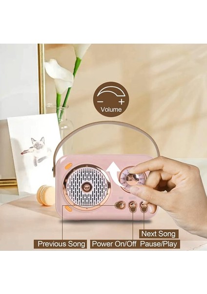 M4 Retro Bluetooth Hoparlör 8k Ses Kalitesi