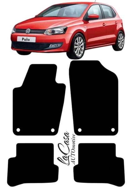 Vw Polo 6c 2009-2017 Uyumlu Lacasa Velur Halı Paspas