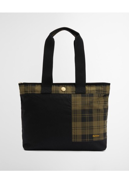 Mya Patchwork Kol Çantası BK11 Black/olive Check