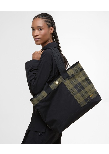 Mya Patchwork Kol Çantası BK11 Black/olive Check fiyatları