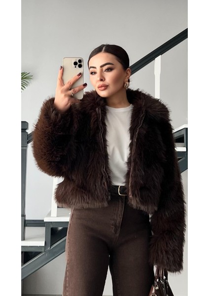 Acı Kahve Kürk Ceket modelleri