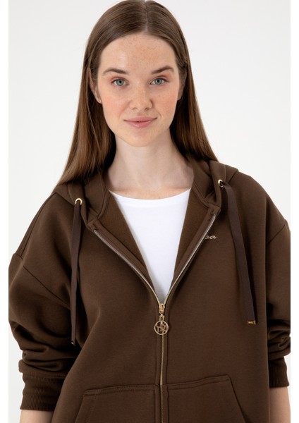 Kadın Kahverengi Sweatshirt 50314130-VR029 fiyatları