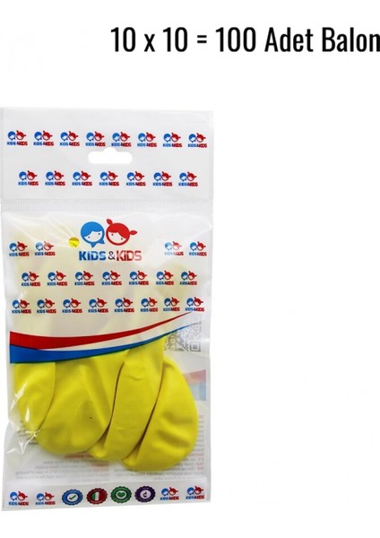 Sarı 100PCS Balon G-90A (4887)
