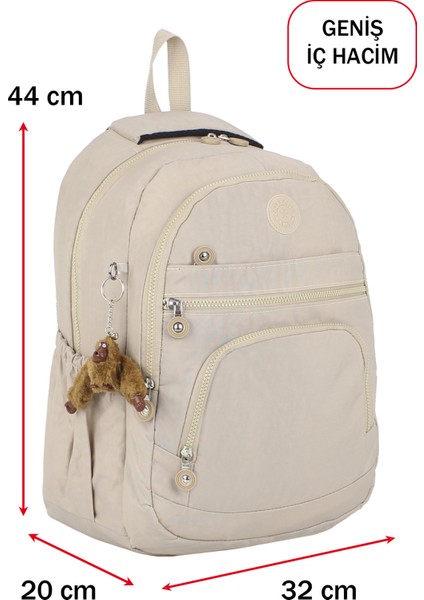 Maymuncuklu Okul Çantası Geniş Iç Hacim Yandan Cepli Çok Bölmeli Ortopedik fiyatları