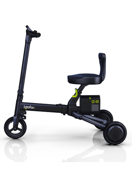 3 Tekerlekli Katlanabilir Elektrikli Oturulabilir Scooter – Hafif, Taşınabilir, Uzun Menzilli modelleri