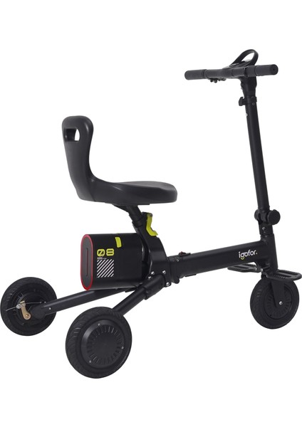 3 Tekerlekli Katlanabilir Elektrikli Oturulabilir Scooter – Hafif, Taşınabilir, Uzun Menzilli