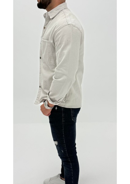 Aidan Denim Mavi Black Vintage Classic Kot Erkek Jean Gömlek fırsatları