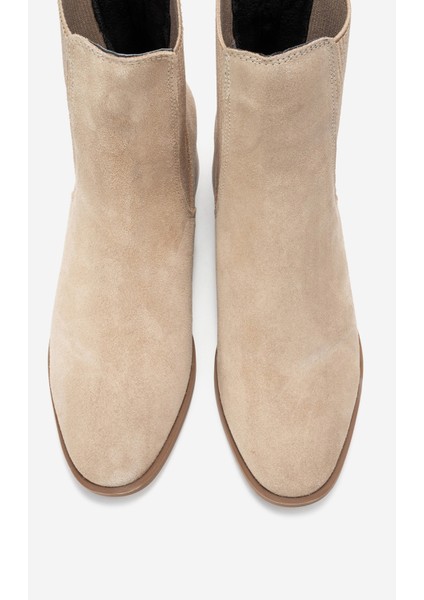 Neiva Bej Süet Hakiki Deri Kadın Chelsea Bot fiyatları
