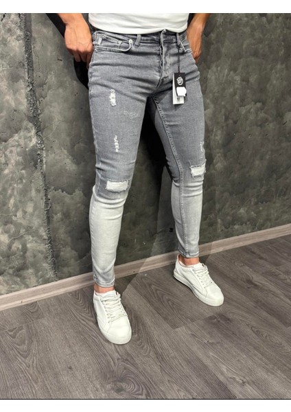 Edward Yıkamalı Erkek Trend Slim Fit Denim Jean Pantolon