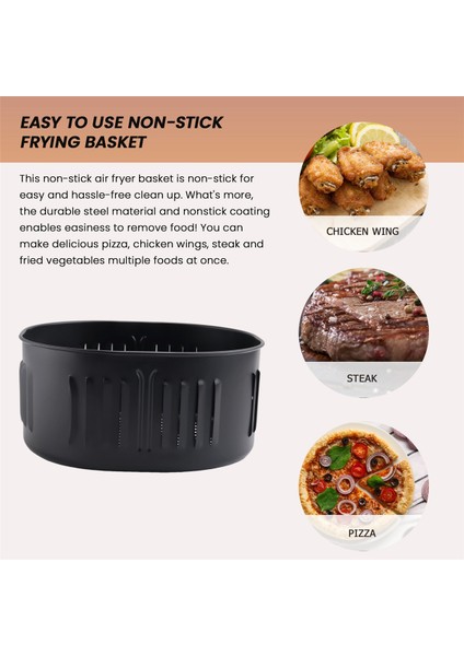 Power Xl Dash Gowise Usa Cozyna 5.5qt Hava Fritözü Için Hava Fritözü Yedek Sepeti, Hava Fritözü Aksesuarları Siyah (Yurt Dışından) fiyatları