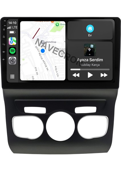 Cıtroen C4 2011-17 10" Uyumlu Androıd Multimedya Gerçek 2/32 Kablosuz Carplay Geri Görüş Kameralı