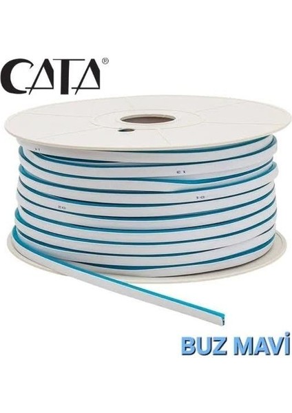 CT-4455 12V Buz Mavisi Neon LED Hortum 50 Metre Makara CT-4555