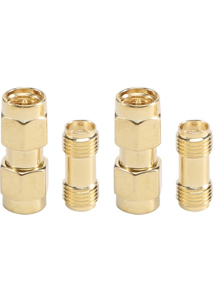 2 Pcs Sma Erkek To Sma Erkek Fiş+ 2 Pcs Sma Dişi To Sma Dişi Jack Rf Koaksiyel Adaptör Konnektörü (Yurt Dışından) fiyatları