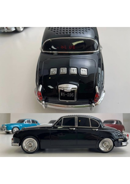 Taşınabilir Bluetooth Ws-596 Kablosuz Hoparlör Araba Şekli Klasik Roadster Tws/Tf Kart/Usb-C Oynatma Krem 10w Radyo Spiker