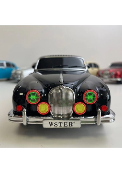 Taşınabilir Bluetooth Ws-596 Kablosuz Hoparlör Araba Şekli Klasik Roadster Tws/Tf Kart/Usb-C Oynatma Krem 10w Radyo Spiker