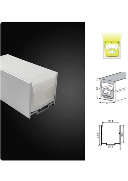 Neon LED Kanalı - 220V Neon Tutucu - 3mt Boy Aliminyum fiyatları