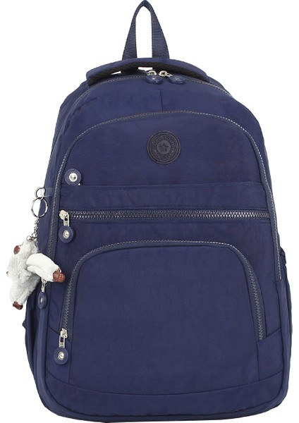 Maymuncuklu Okul Çantası Geniş Iç Hacim Yandan Cepli Çok Bölmeli Ortopedik