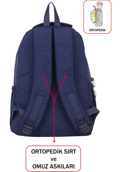 Maymuncuklu Okul Çantası Geniş Iç Hacim Yandan Cepli Çok Bölmeli Ortopedik indirimleri