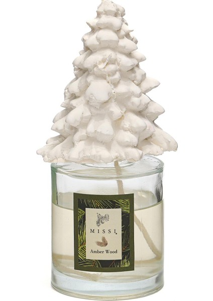 Yılbaşı 200 ml Çamağacı Seramik Taşlı Amber Wood Oda Kokusu