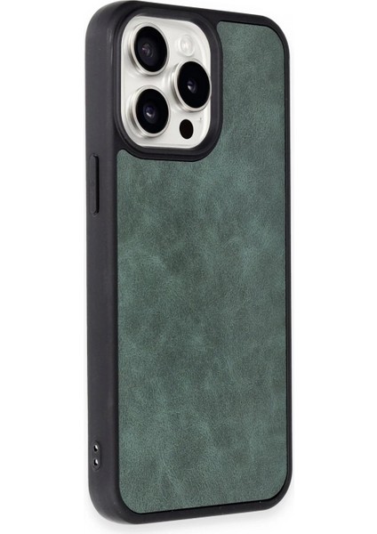 iPhone 14 Pro Max Kılıf Aras Deri Kapak - Koyu Yeşil fiyatları