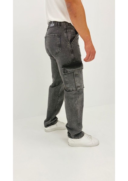 Hunter Kot Black Vintage Baggy Kargo Cep Denim Erkek Pantolon indirimleri