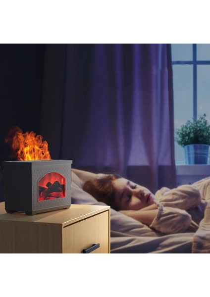 270 ml Doublespray Oda Hava Nemlendirici Işıklı Şömine Tasarım Aroma Terapi Nemlendirici modelleri