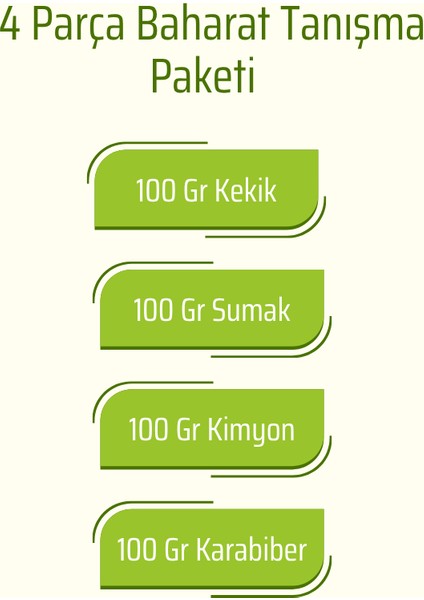 4'lü Ekonomik Baharat Paketi fiyatları