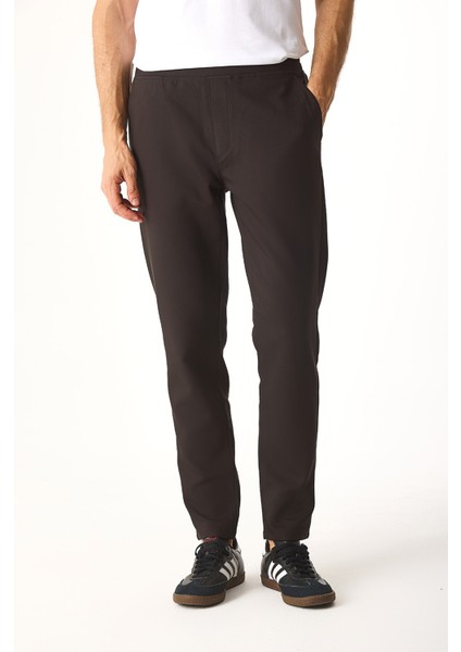 Alfred Beli Lastikli Smart Pantolon-Kahverengi indirimleri