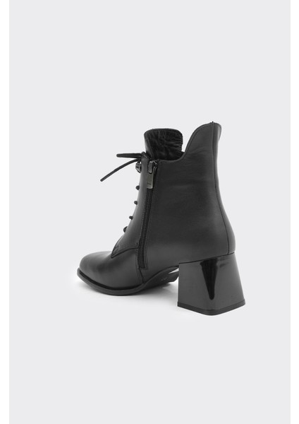 Topuklu Hakiki Deri Fermuarlı Kadın Bot modelleri