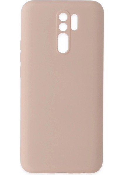 Xiaomi Redmi 9 Kılıf Nano Içi Kadife Silikon - Pudra