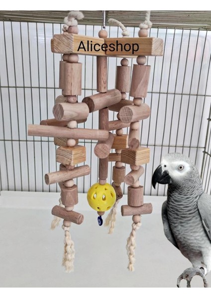 Jako Iskender Pakistan Amazon Macaw Kakadu Papağanı Ahşap Kemirme ve Stres Oyuncağı