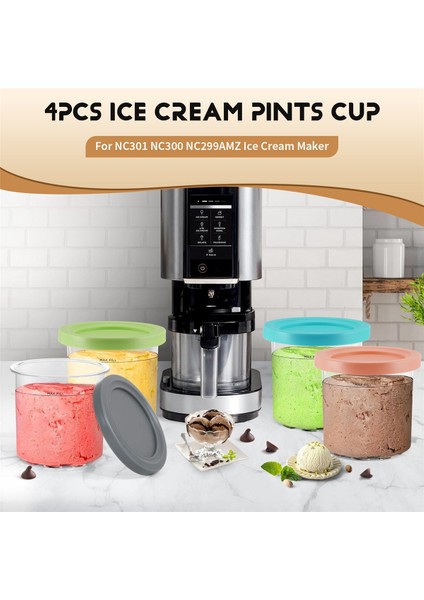 Ninja Creami Pints NC301 NC300 NC299AMZ Serisi Dondurma Makinesi Için Kapaklı Dondurma Kapları ve Dondurma Kapları (Yurt Dışından) fırsatları