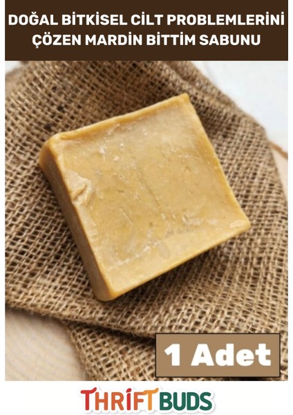 %100 Orijinal Doğal El Yüz Saç Vücut Cilt Bitkisel Güzel Kokulu Mardin Bıttım Sabunu 120G - 1 Adet